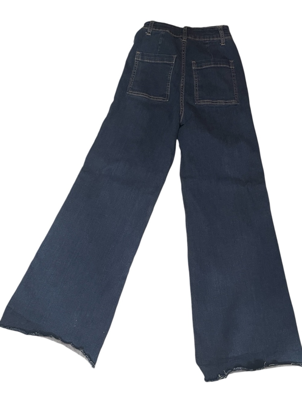 ZENANA High-Waist Wide-Leg Jeans - Dark Blue - Picture 2 of 3